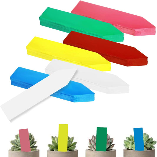 Plant Labels 150Pcs Plant Tags Multicolor Identification Stakes Plastic Plant Labels for Pots Garden (4 Inch, 6 Colors)