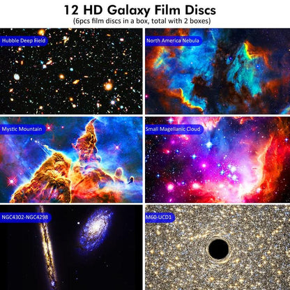 Star Projector HD Image Large Projection Area LED Lights for Bedroom Night Light,Planetarium Projector Galaxy Night Light Projector for Kids Include 4K Replaceable 12 Galaxy Discs