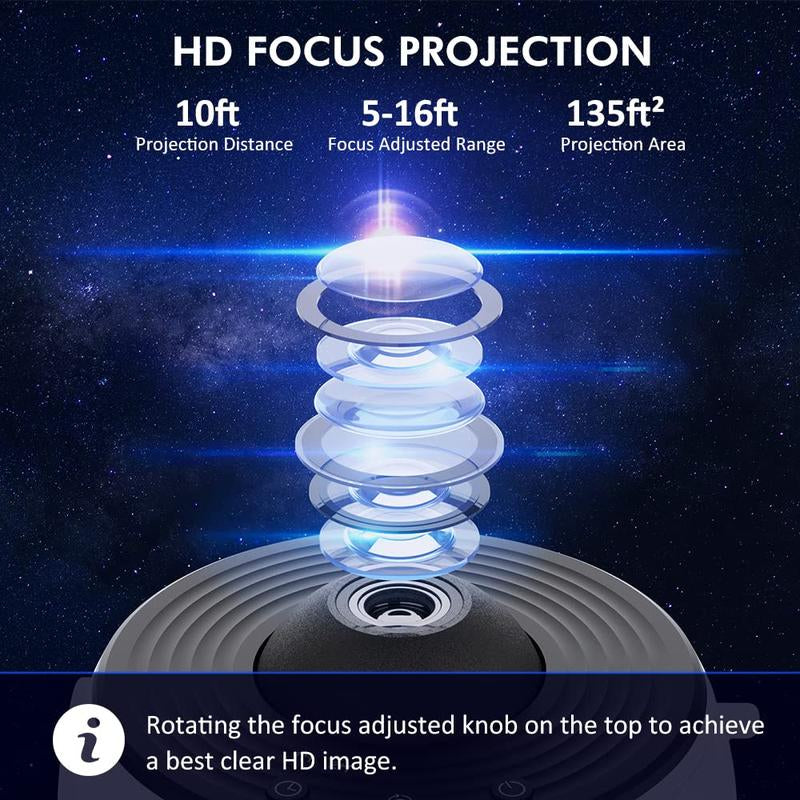 Star Projector HD Image Large Projection Area LED Lights for Bedroom Night Light,Planetarium Projector Galaxy Night Light Projector for Kids Include 4K Replaceable 12 Galaxy Discs