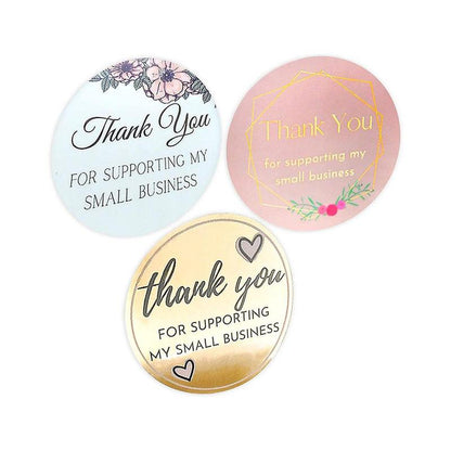 Room Decor Thank You Pattern Package Sealing Sticker, 500Pcs/Roll round Mini Label Sticker, DIY Decorative Paper Decal for Gifts Party Business, School Supplies 2024