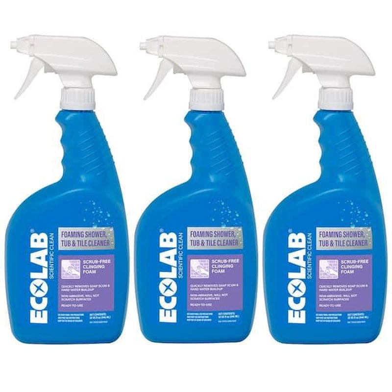 WL01 ECOLAB 32 Fl. Oz. Foaming Shower, Tub and Tile Cleaner (3-Pack) Household