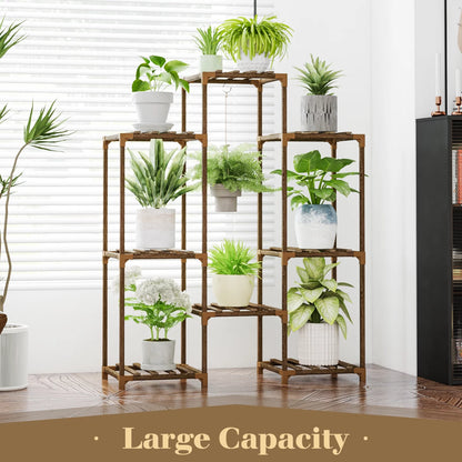 Outdoor Plant Stand Indoor Plant Rack Plant Shelf Wood Outdoor Tiered Plant Shelf for Multiple Plants Ladder Plant Holder