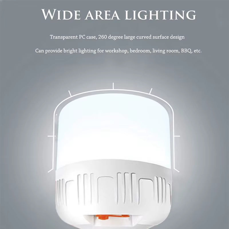 Waterproof and Rechargeable LED Night Light Bulb Dimmable Emergency Light Outdoor Barbecue Tent Light Courtyard Garden Light