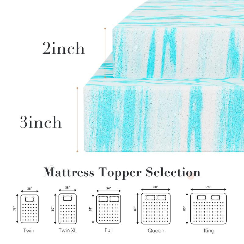 Sweet Furniture plus Bedding Mattress Topper Memory Foam Mattress Breathable Topper for Christmas Gifts