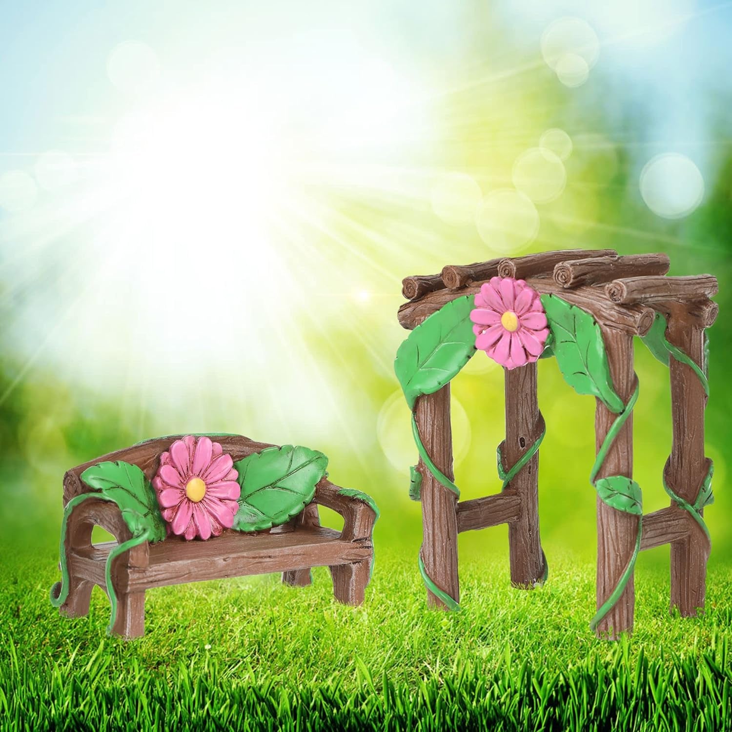 Fairy Garden, Fairy Garden Miniatures Fairy Garden Accessories Bench & Arch