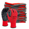 24 Pairs PREMIUM NITRILE COATED Red Nylon Work Gloves Builders Gardening Grip