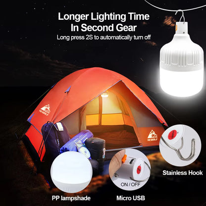 Usb Rechargeable Led Bulb Portable Camping Light Bulb Emergency Lighting Flashlight Lights Outdoor Picnics Hanging Tent Light