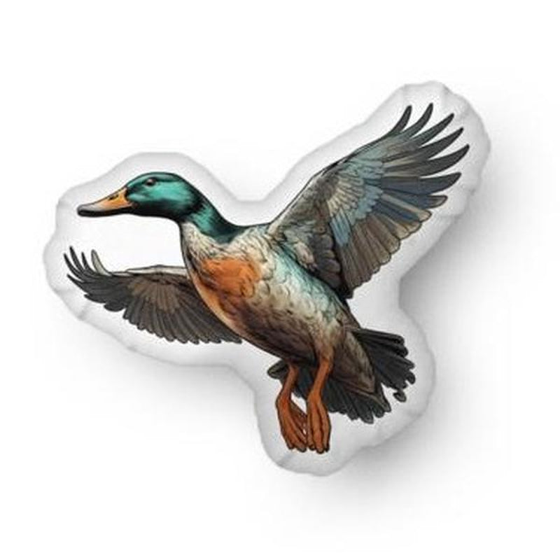 Velvet Soft Mallard Duck Shaped Pillow - Great for Gift, Room Decor, or Nursery Decor