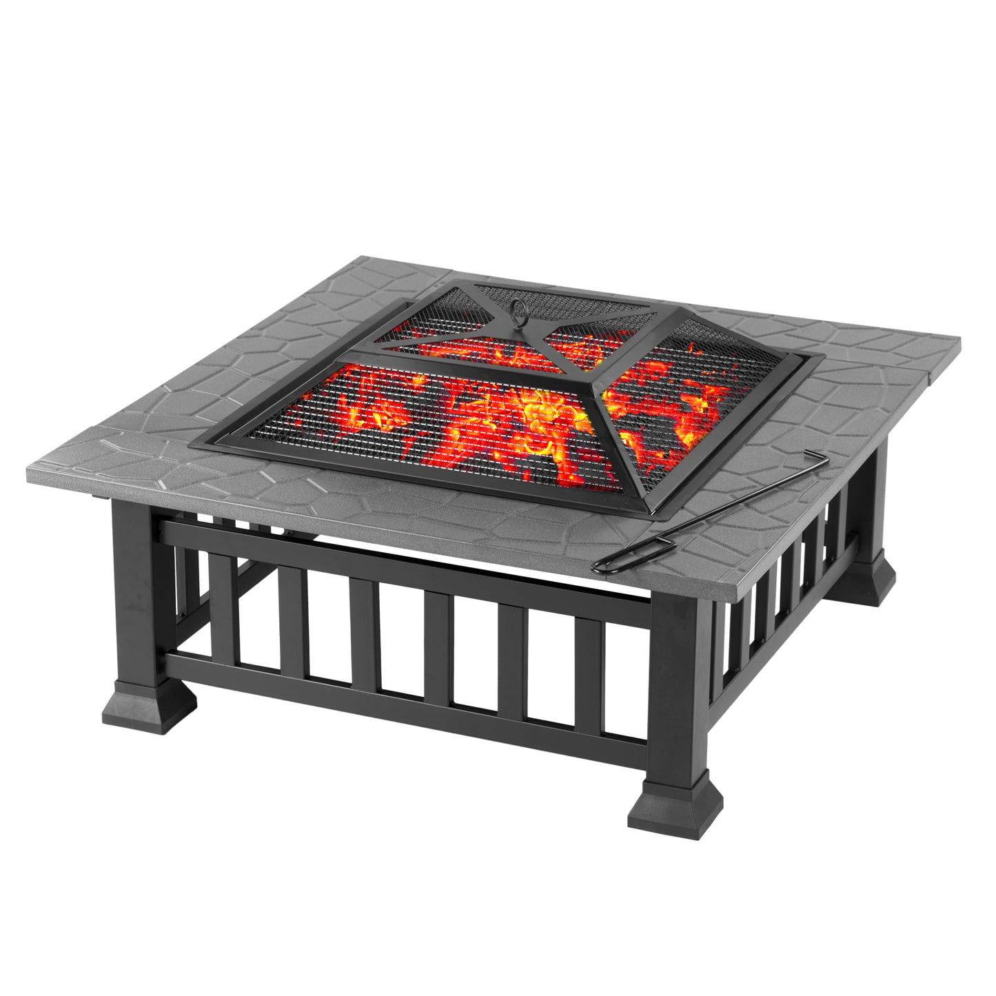 GARDEN FIRE PIT OUTDOOR WOOD LOG BURNER PATIO HEATER STEEL METAL CAMPING BRAZIER