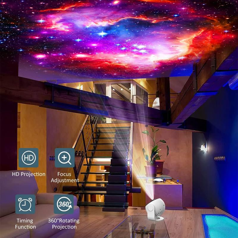 Star Projector HD Image Large Projection Area LED Lights for Bedroom Night Light,Planetarium Projector Galaxy Night Light Projector for Kids Include 4K Replaceable 12 Galaxy Discs