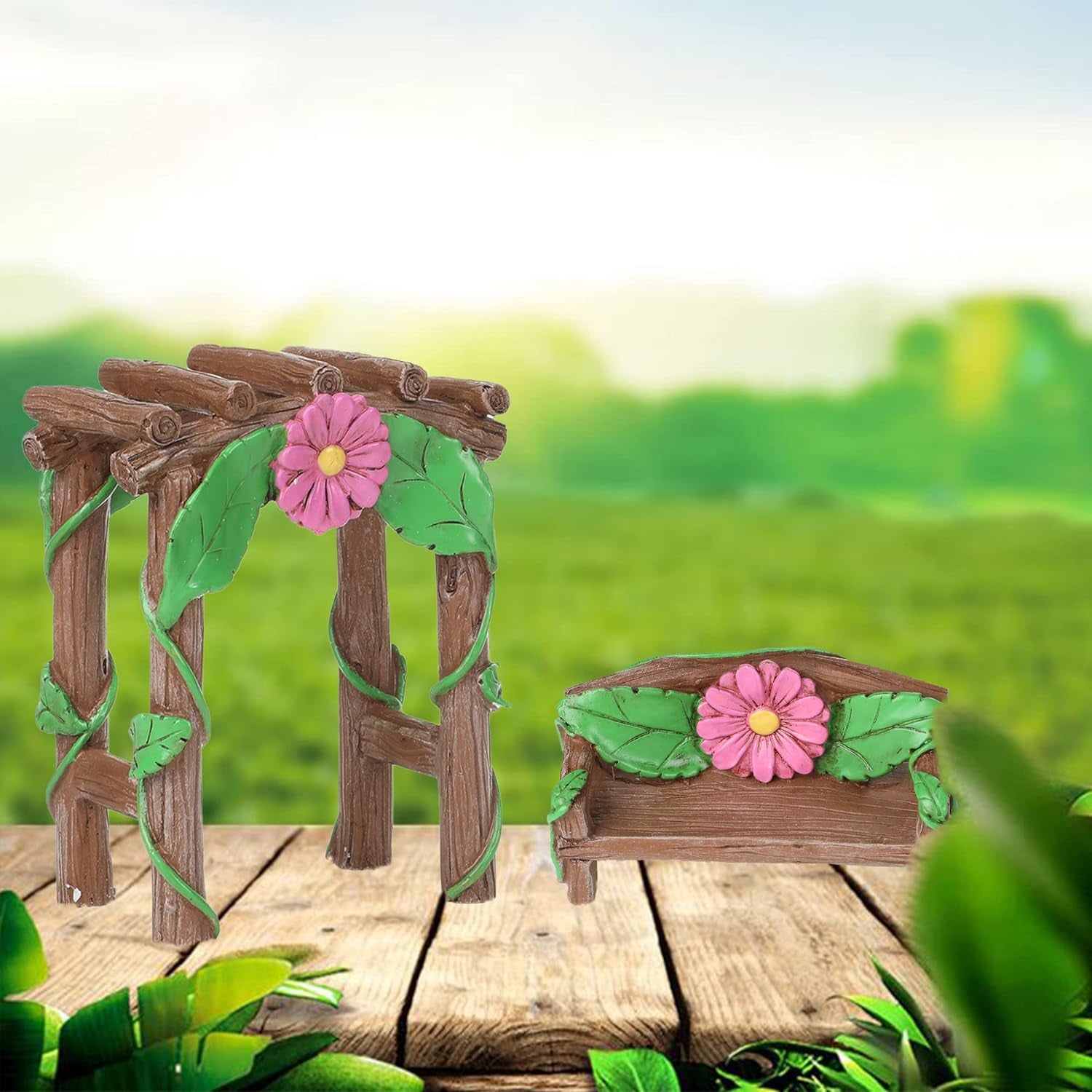 Fairy Garden, Fairy Garden Miniatures Fairy Garden Accessories Bench & Arch