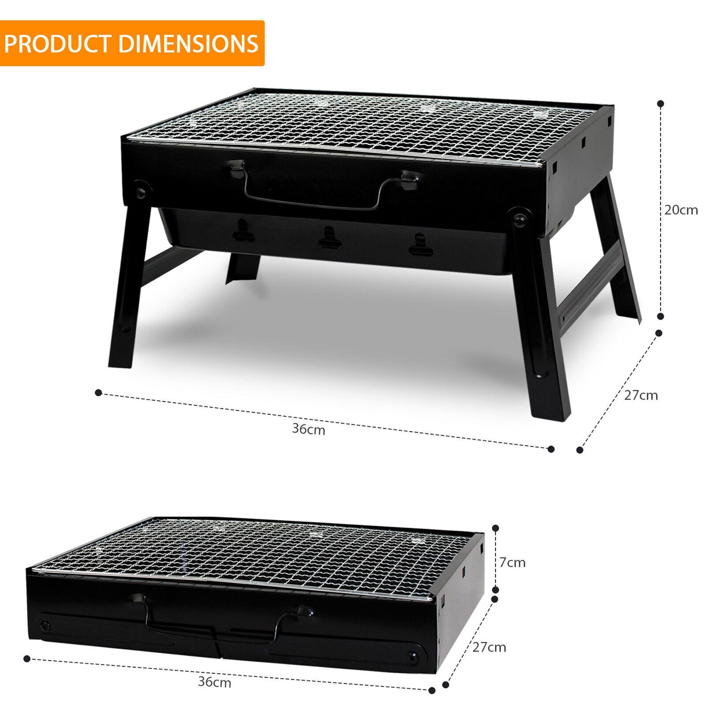 Portable Folding Charcoal BBQ Barbecue Camping Grill Travel Picnic Outdoor